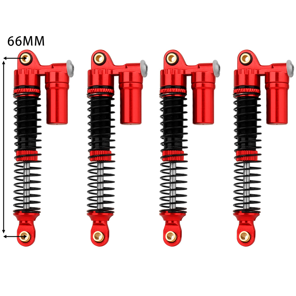 LonZeXy 4PCS New Oil Shock Absorber 53/59/66/78mm Piggyback Damper For Traxxas TRX4M 1/18 RC Crawler Adjustable Aluminum Suspension Upgrade Parts