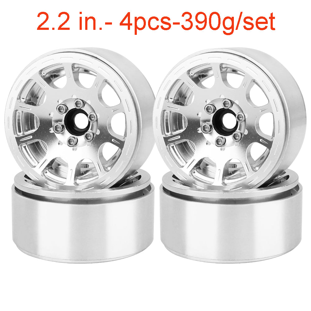 LonZeXy 2.2 Inch CNC Aluminum Beadlock Wheel Rims 97.7g For 1/10 RC Crawler, Replacement Wheel Hub For SCX10 TRX4