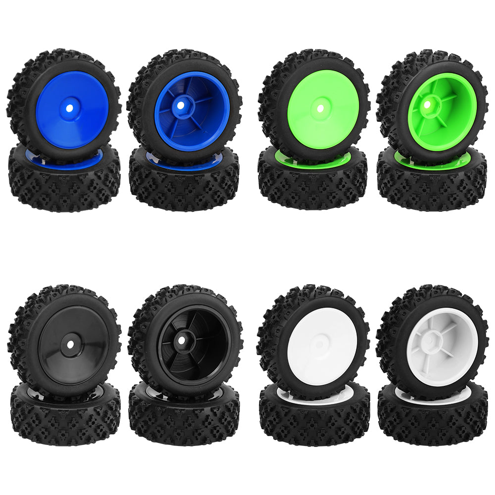 1/10 RC Off-Road Buggy Wheels 72.4g Knobby All-Terrain Rubber Tires Multi Color Rim RC Car Upgrade Parts