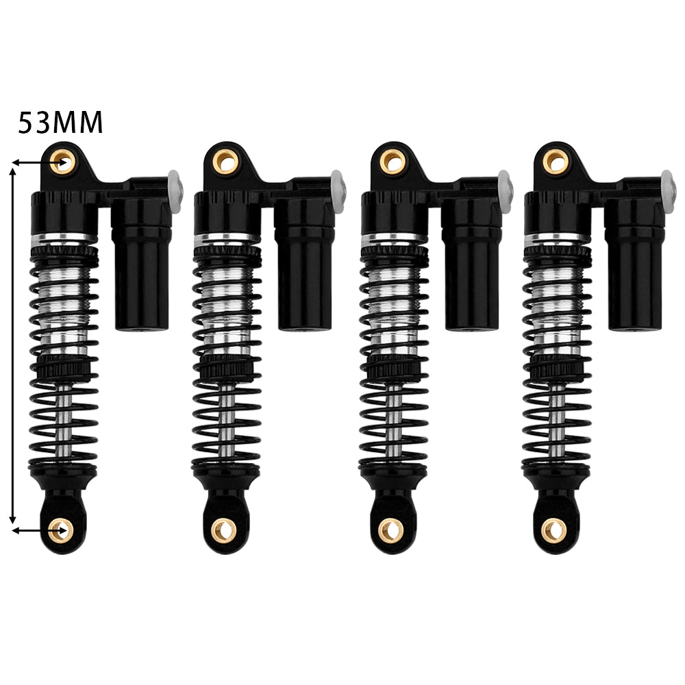 LonZeXy 4PCS New Oil Shock Absorber 53/59/66/78mm Piggyback Damper For Traxxas TRX4M 1/18 RC Crawler Adjustable Aluminum Suspension Upgrade Parts
