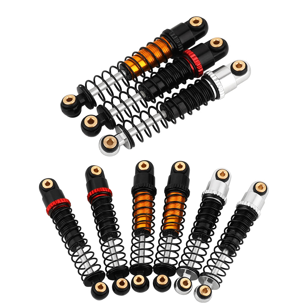 LonZeXy 4PCS Oil Shock Absorber 40.5mm / 52mm Adjustable Damper For Axial SCX24 1/24 RC Crawler Aluminum Suspension Upgrade Parts