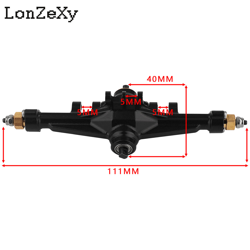 LONZEXY +4mm Planet Middle Axles with Brass Steering Knuckles for 1/18 TRX4M