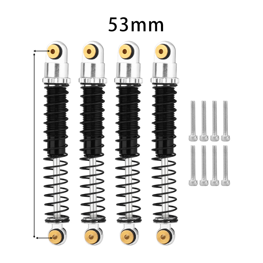 LonZeXy 4PCS Oil Shock Absorber 40.5mm / 52mm Adjustable Damper For Axial SCX24 1/24 RC Crawler Aluminum Suspension Upgrade Parts