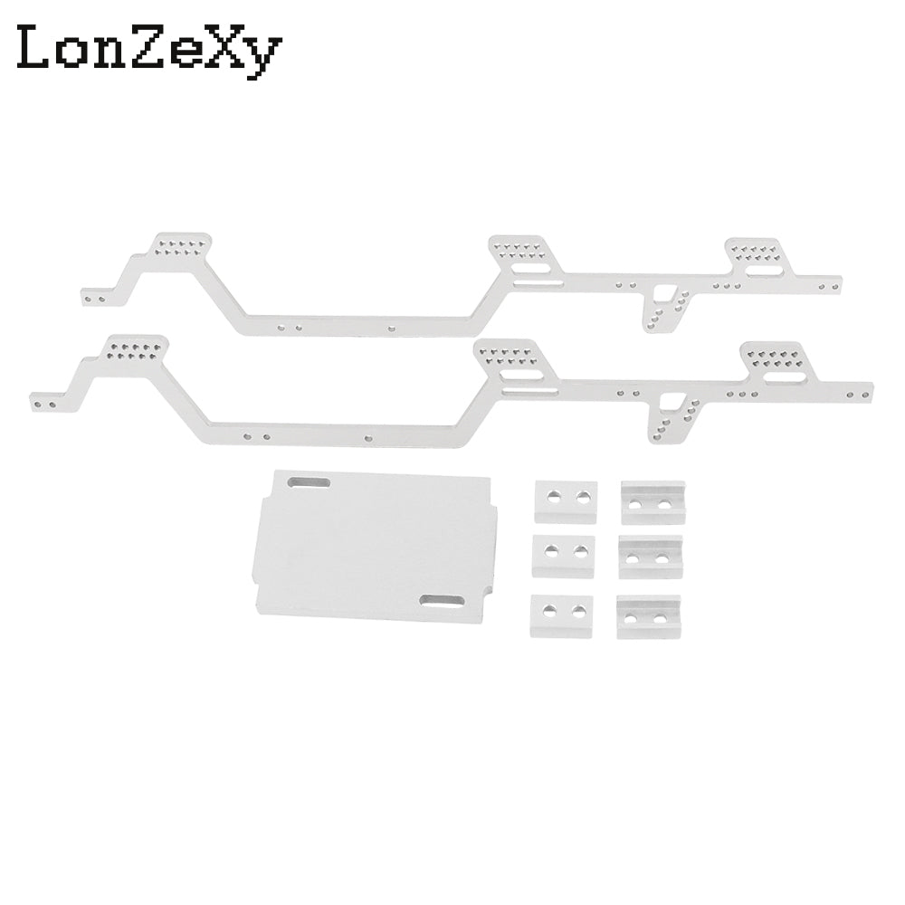 LONZEXY 6*6 Aluminum Aolly  Chassis Kit Frame Girder DIY For 1/18 TRX4m