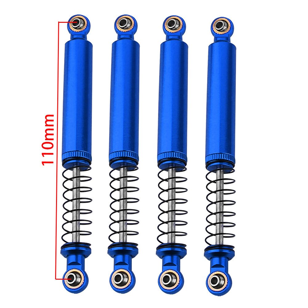 LonZeXy 1/10 RC Crawler Aluminum Oil Shock Absorber 70 80 90 100 110mm Adjustable Damper 4PCS For Axial SCX10 TRX4 D90 RC Off Road Car Upgrade Parts