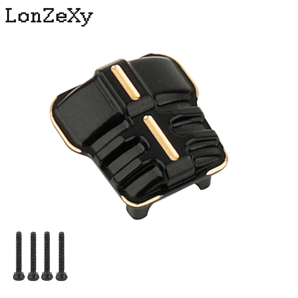 LONZEXY  2PCS 11g/pcs Brass Diff Covers for 1/18 TRX4M Front Rear Axles (4M-01)