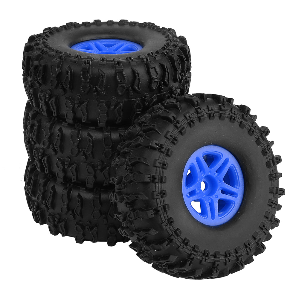 LonZeXy 1.0 inch Plastic Wheel Hub Rims or with Rubber Tires 4PCS For 1/24 SCX24 1/28 RC Off-Road Buggy Mini Model Truck 29.6mm Diameter Colorful RC Car Replacement Parts Style M