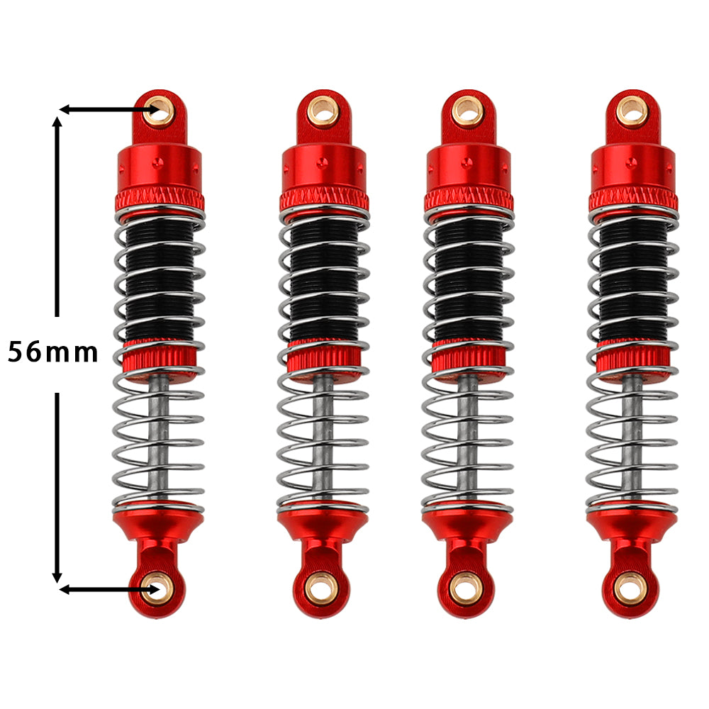 LonZeXy 4PCS New Aluminum Oil Shock Absorber 53/59/66mm Adjustable Damper For Traxxas TRX4M 1/18 RC Crawler Car Suspension Upgrade Parts