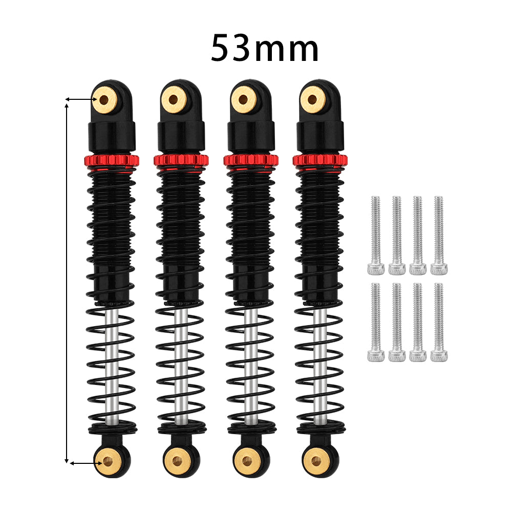 LonZeXy 4PCS Oil Shock Absorber 40.5mm / 52mm Adjustable Damper For Axial SCX24 1/24 RC Crawler Aluminum Suspension Upgrade Parts