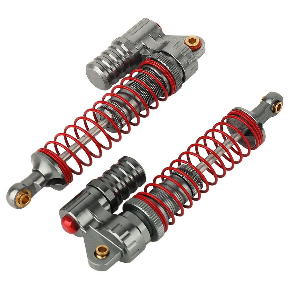 LonZeXy 1/10 RC Crawler Metal Piggyback Shock Absorbers 100mm Hole to Hole Oil Dampers 4PCS For SCX10 TRX4 D90 RC Car Upgrade Parts