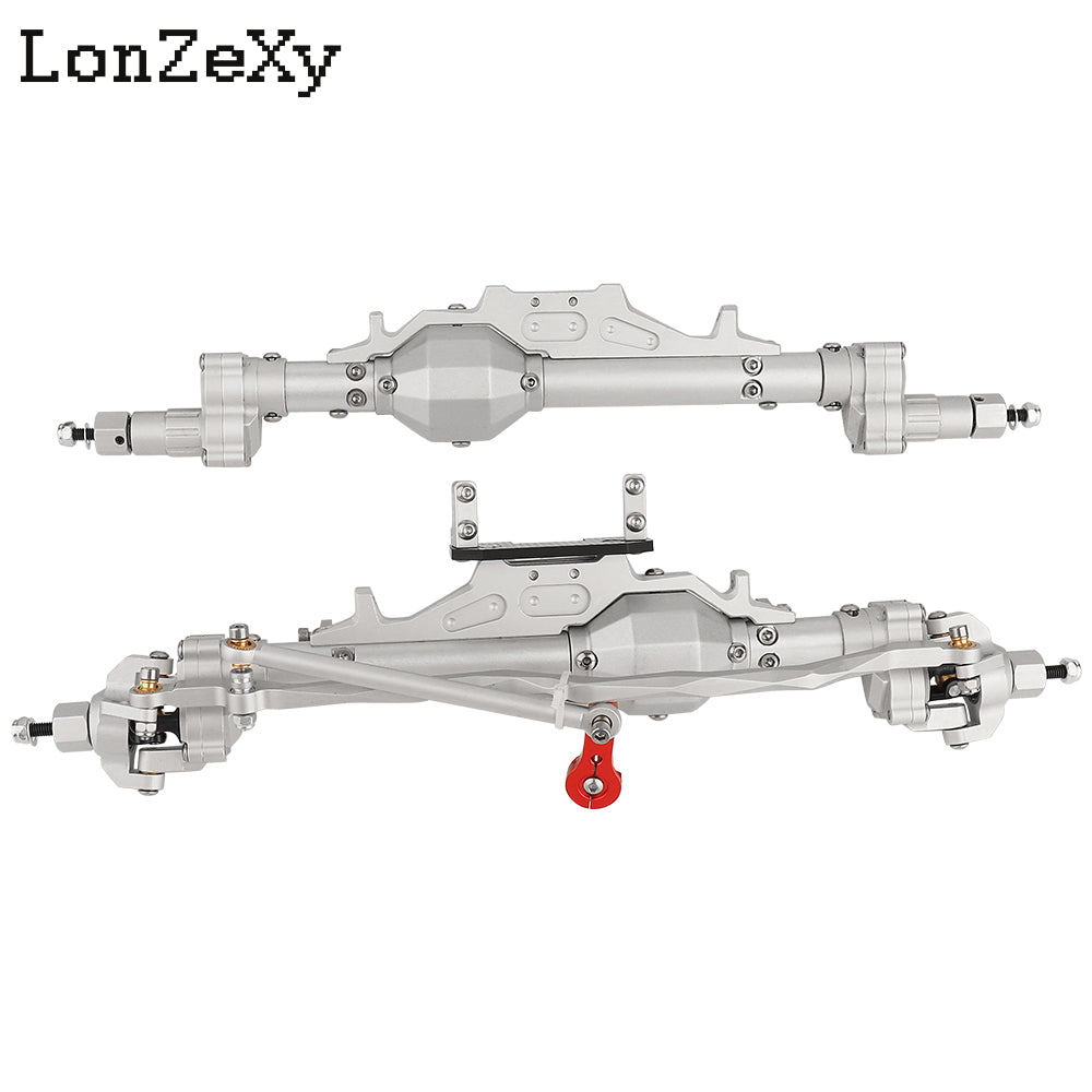 LONZEXY CNC Aluminum Alloy Front / Rear Diamond Axle Set for Axial Wraith RR10