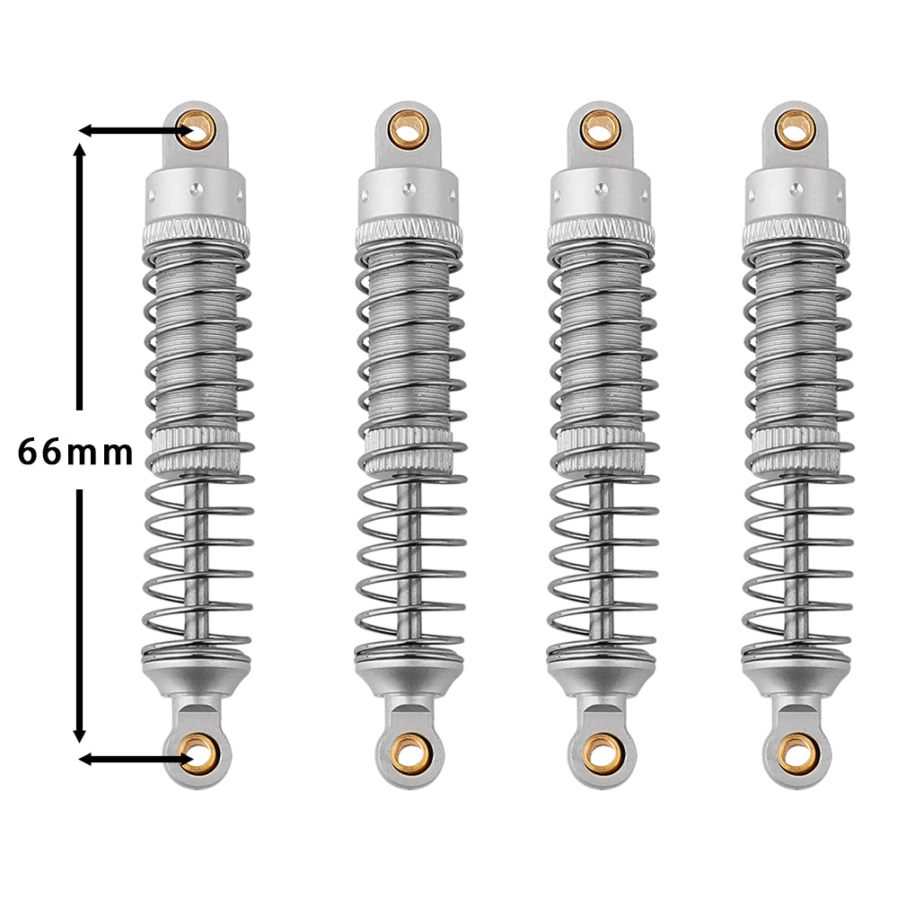 LonZeXy 4PCS New Aluminum Oil Shock Absorber 53/59/66mm Adjustable Damper For Traxxas TRX4M 1/18 RC Crawler Car Suspension Upgrade Parts