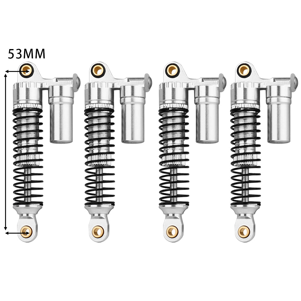 LonZeXy 4PCS New Oil Shock Absorber 53/59/66/78mm Piggyback Damper For Traxxas TRX4M 1/18 RC Crawler Adjustable Aluminum Suspension Upgrade Parts