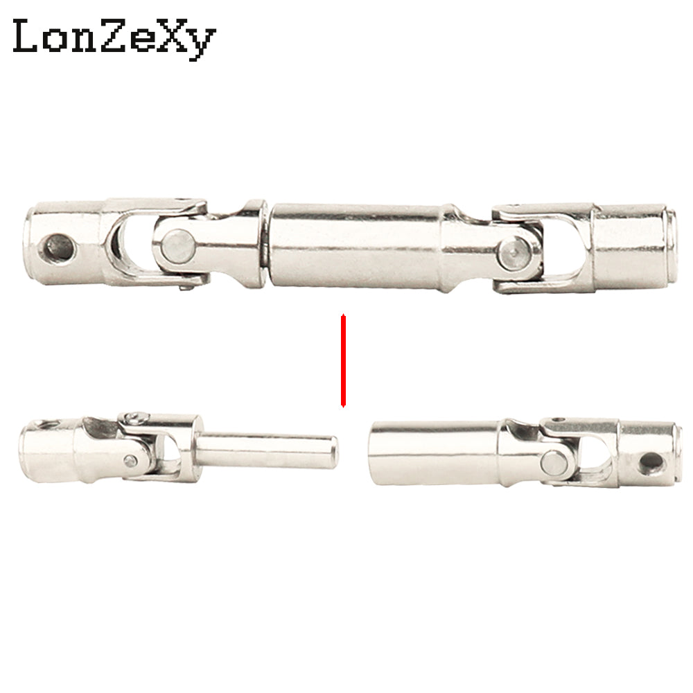 Lonzexy 2Pcs Metal Drive Shaft for WPL 1/16 RC Scale Upgrade RC Accessories