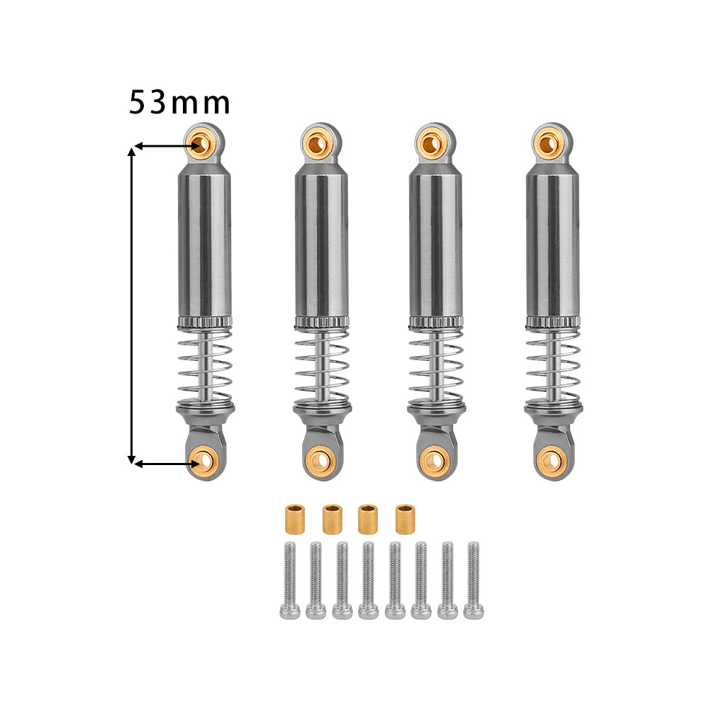 LomZeXy 4PCS Oil Shock Absorber 53/59/65/71/77mm Adjustable Damper For Traxxas TRX4M 1/18 RC Crawler Aluminum Suspension Upgrade Parts