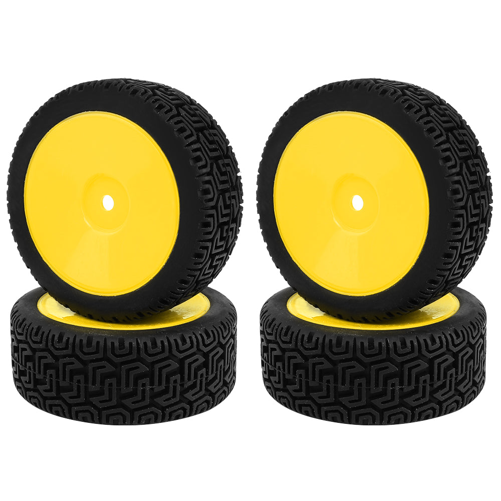 1/10 RC On-Road Buggy Wheels 37g All-Terrain Rubber Tires Multi Color Rim RC Car Racing Upgrade Parts