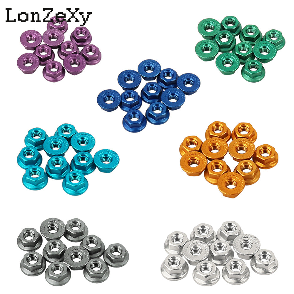 LONZEXY Aluminum Lock Nuts  with Flange Nylon Insert  for RC