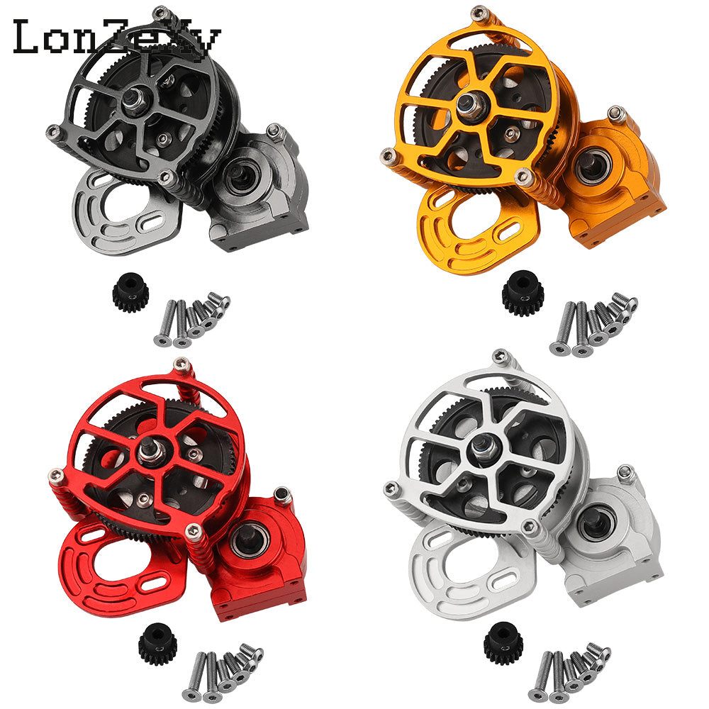 LONZEXY Metal Transmission Gearbox+Motor for SCX10