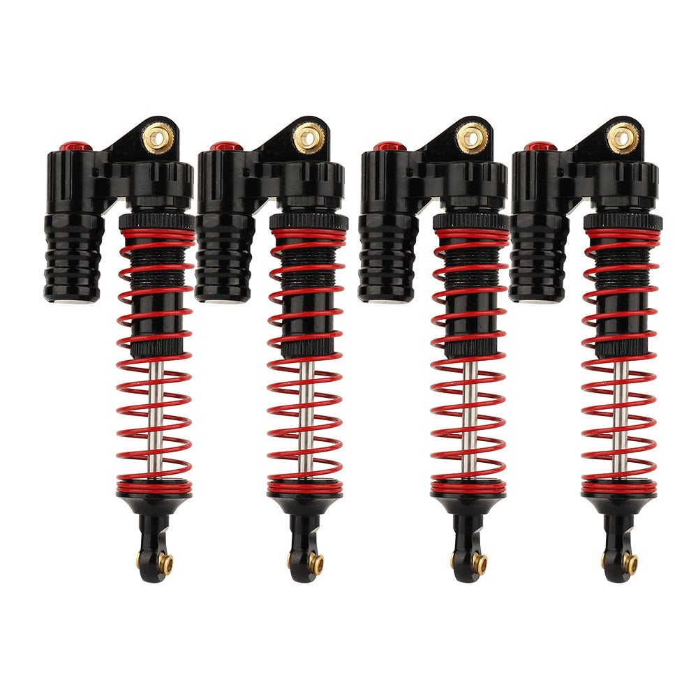 LonZeXy 1/10 RC Crawler Metal Piggyback Shock Absorbers 100mm Hole to Hole Oil Dampers 4PCS For SCX10 TRX4 D90 RC Car Upgrade Parts