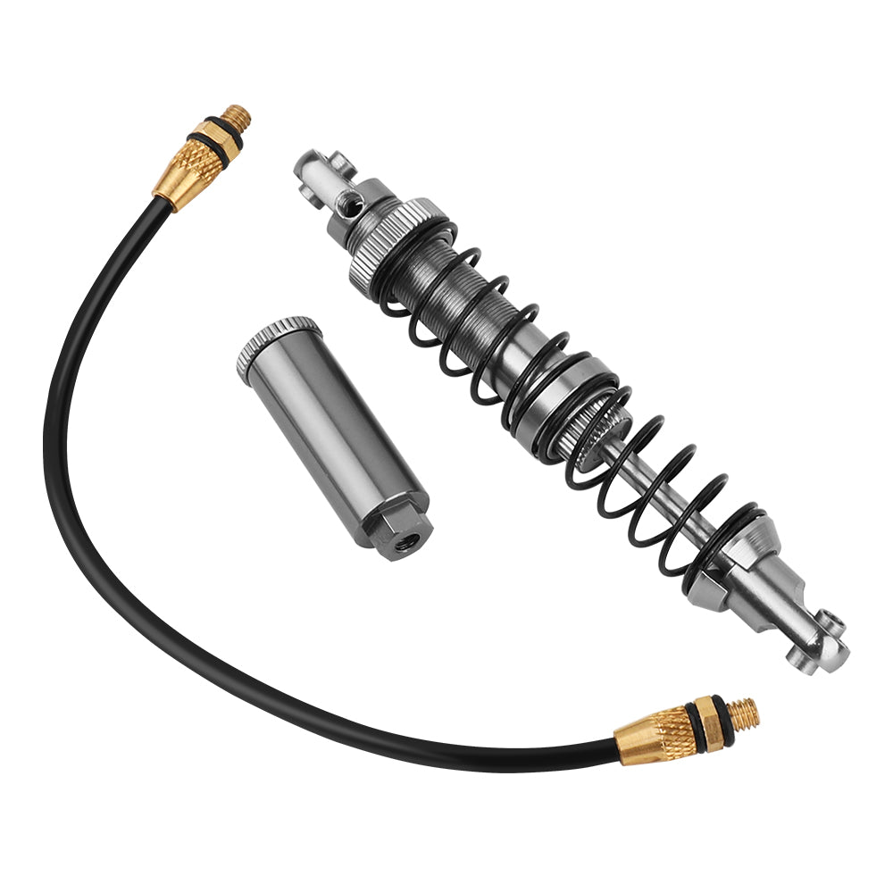 LonZeXy 4PCS Remote Reservoir Dual Spring Negative Pressure Shock Absorber 70/80/90/100/110/120mm Oil Damper For Axial SCX10 TRX4 TRX6 Wraith 1/10 RC Crawler Upgrade Parts