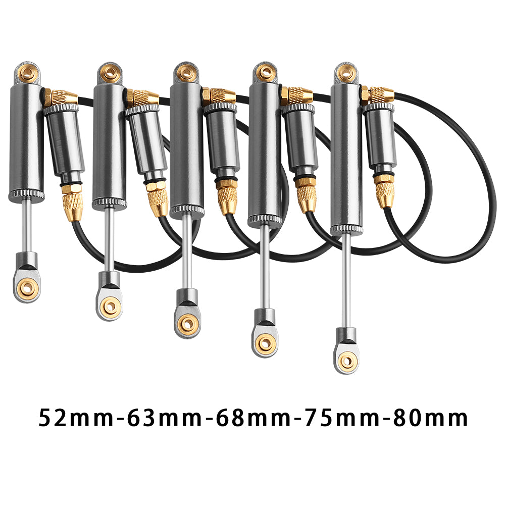 LonZeXy 4PCS Remote Reservoir Negative Pressure Shock Absorber 56/63/68/75/80mm Oil Damper For Traxxas TRX4M 1/18 RC Crawler Car Upgrade Aluminum Suspension Parts