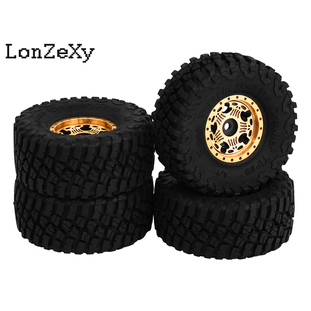 LONZEXY Wheel Tires Set Swamp Claw Mud Tires for SCX10