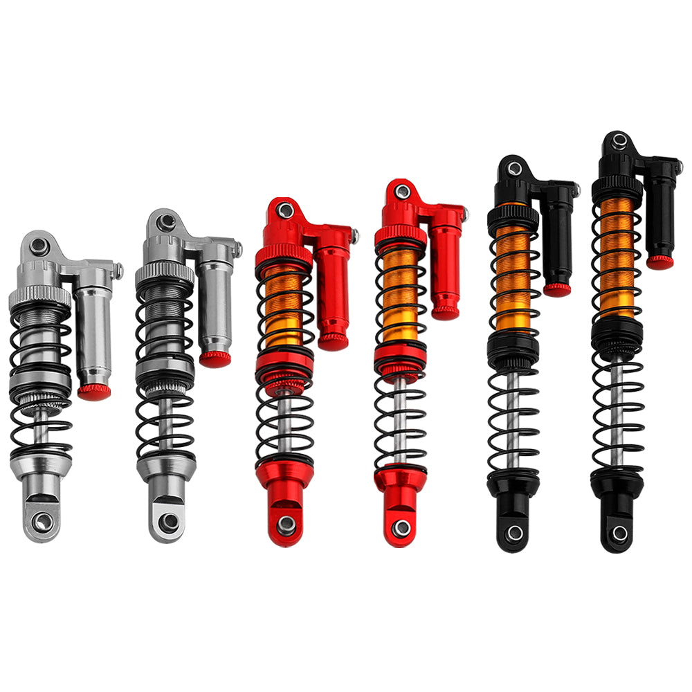 LonZeXy 4PCS 1/10 RC Crawler Piggyback Oil Shock Absorber 70/80/90/100/110/120mm Adjustable Damper For Axial SCX10 TRX4 D90 RC Off-Road Car Upgrade Parts