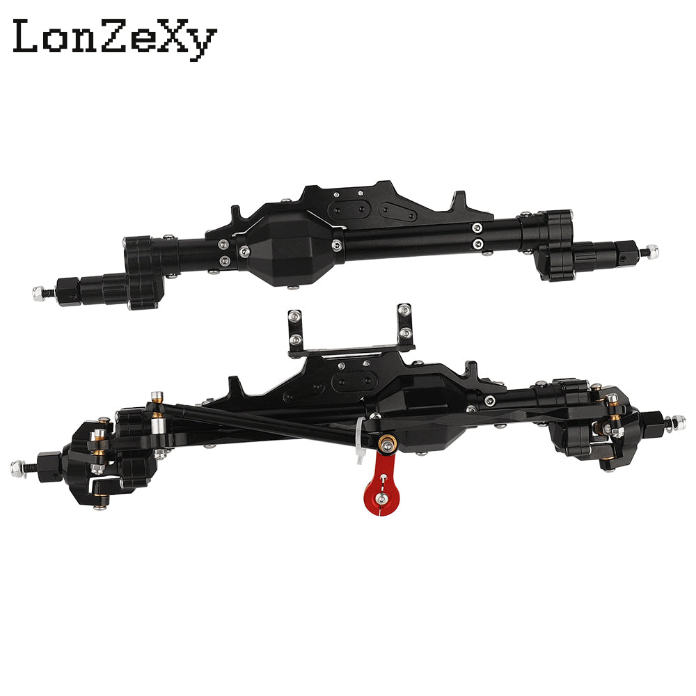 LONZEXY CNC Aluminum Alloy Front / Rear Diamond Axle Set for Axial Wraith RR10