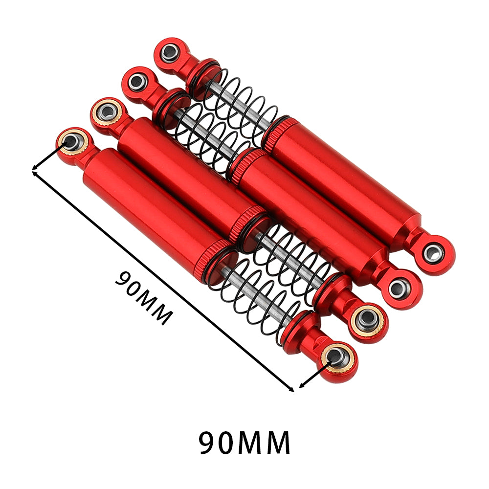 LonZeXy 1/10 RC Crawler Aluminum Oil Shock Absorber 70 80 90 100 110mm Adjustable Damper 4PCS For Axial SCX10 TRX4 D90 RC Off Road Car Upgrade Parts