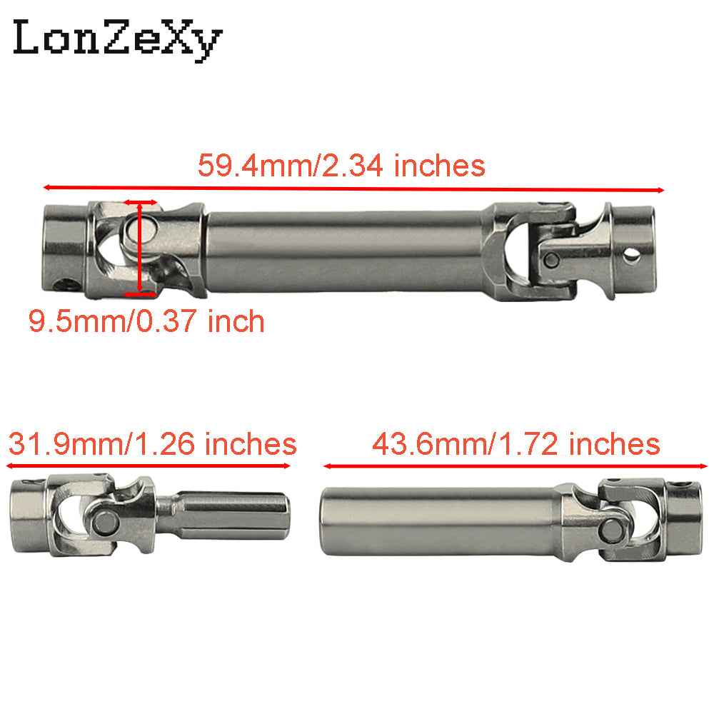 LONZEXY 1 pcs Stainless Steel Drive Shaft for 1/18 TRX4M Mods