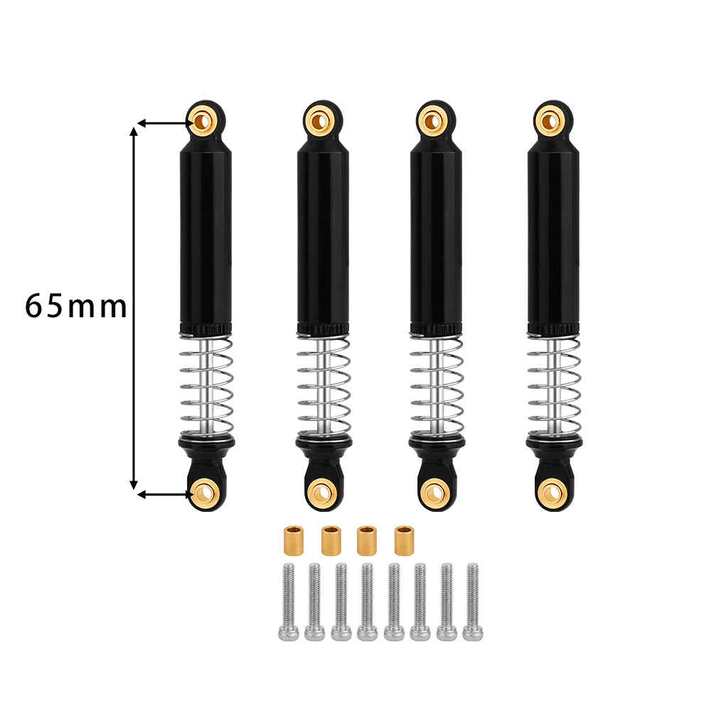 LomZeXy 4PCS Oil Shock Absorber 53/59/65/71/77mm Adjustable Damper For Traxxas TRX4M 1/18 RC Crawler Aluminum Suspension Upgrade Parts