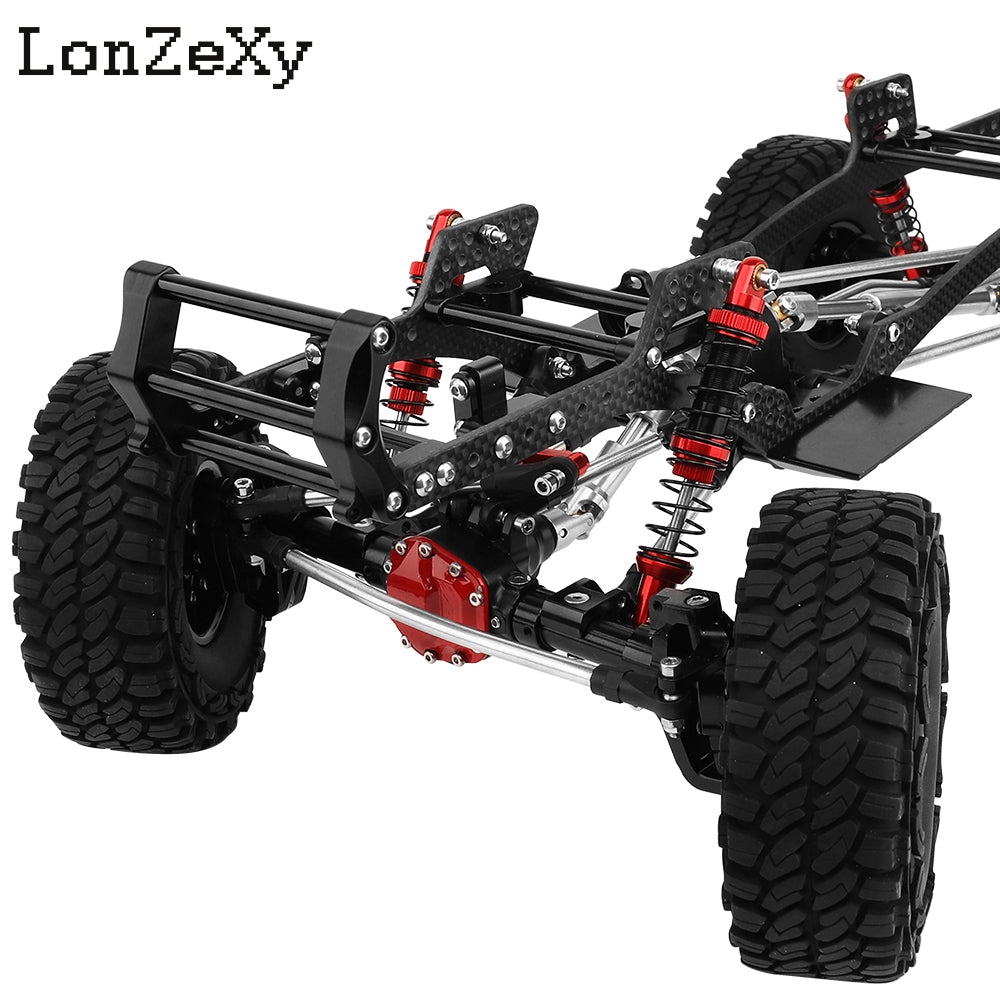 Lonzexy 1/10 RC Car LCG Low Center Of Gravity Crawler Chassis Fit for SCX10 Upgrades