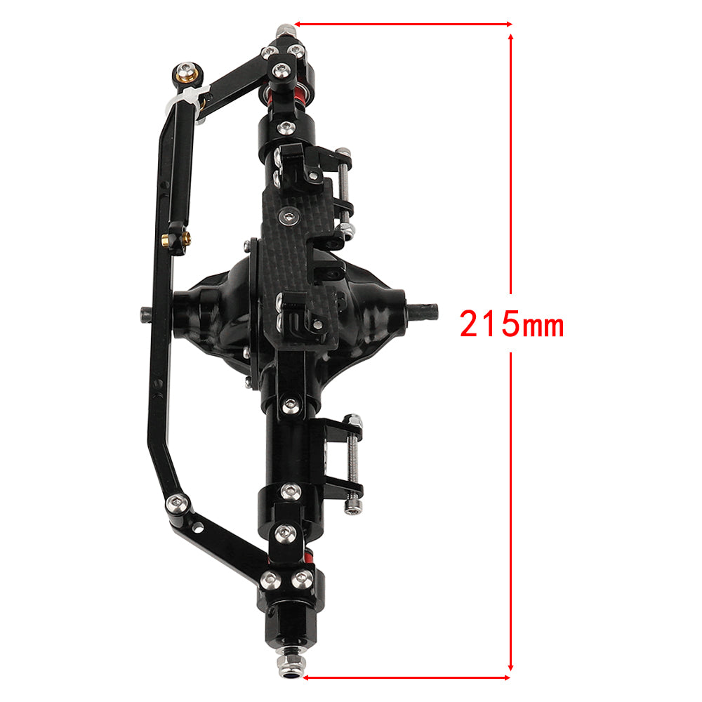 LonZeXy CNC Aluminum Rotatable Middle Axle, Metal Upgrade Axle Assembly For 1/10 Axial SCX10 Gen1 Gen2 RC Crawler Car Modification Parts