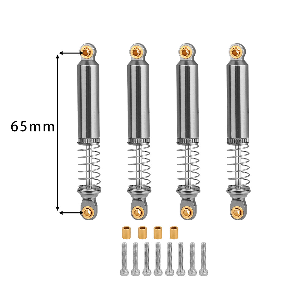 LomZeXy 4PCS Oil Shock Absorber 53/59/65/71/77mm Adjustable Damper For Traxxas TRX4M 1/18 RC Crawler Aluminum Suspension Upgrade Parts