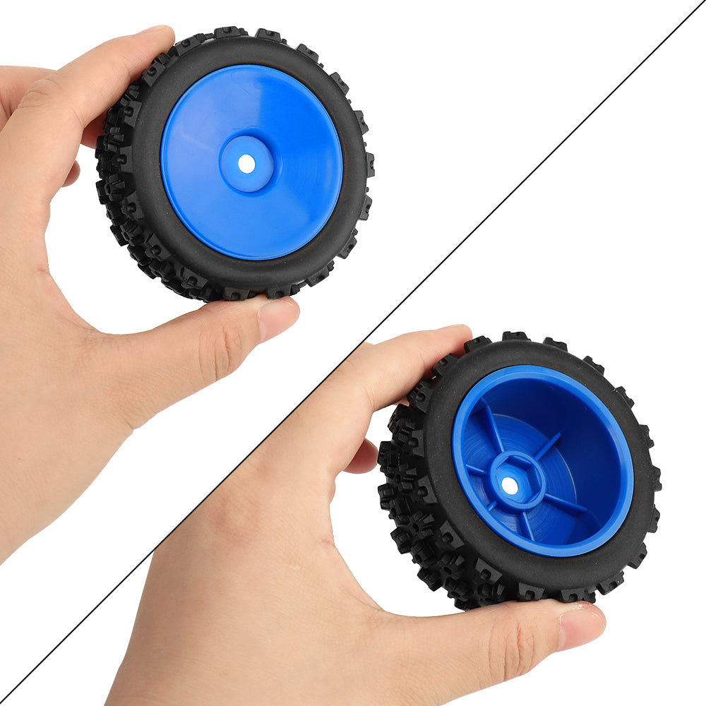1/10 RC Off-Road Buggy Wheels 72.4g Knobby All-Terrain Rubber Tires Multi Color Rim RC Car Upgrade Parts