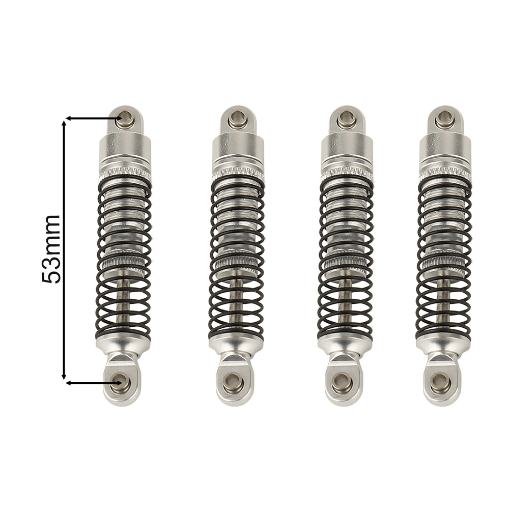 LonZeXy 4PCS Oil Shock Absorber 53/59/66/78mm Aluminum Damper For Traxxas TRX4M 1/18 RC Crawler Car Adjustable Spring Preload Suspension Upgrade Parts