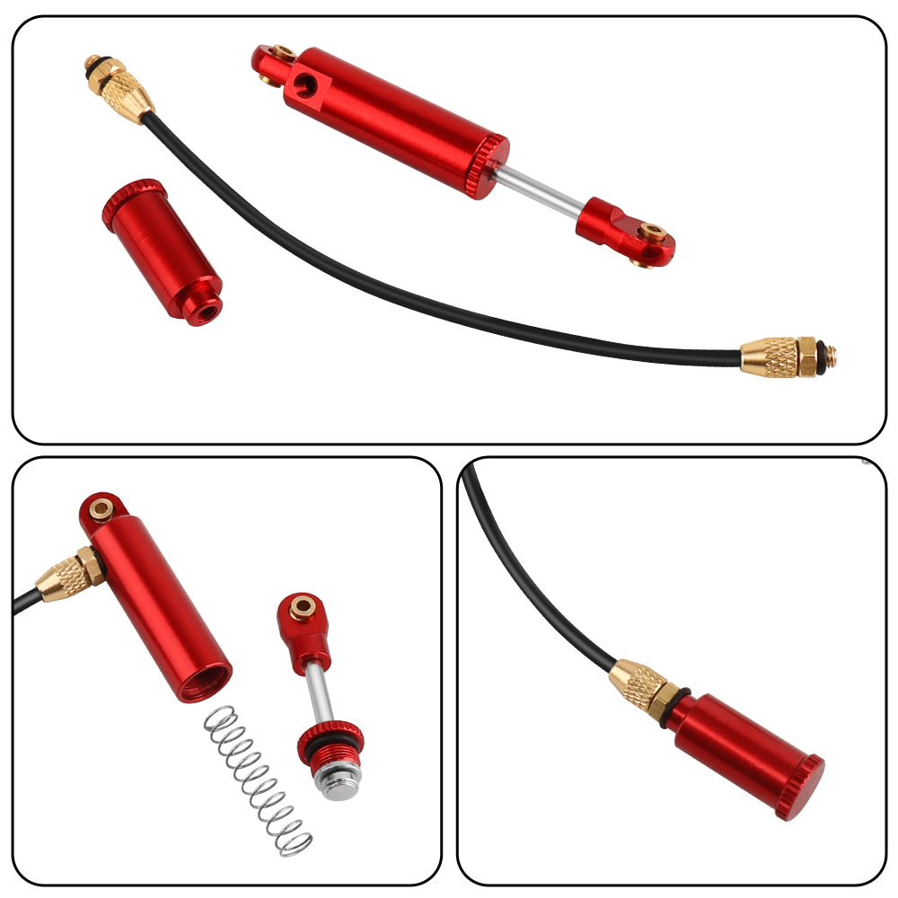 LonZeXy 4PCS Remote Reservoir Negative Pressure Shock Absorber 56/63/68/75/80mm Oil Damper For Traxxas TRX4M 1/18 RC Crawler Car Upgrade Aluminum Suspension Parts