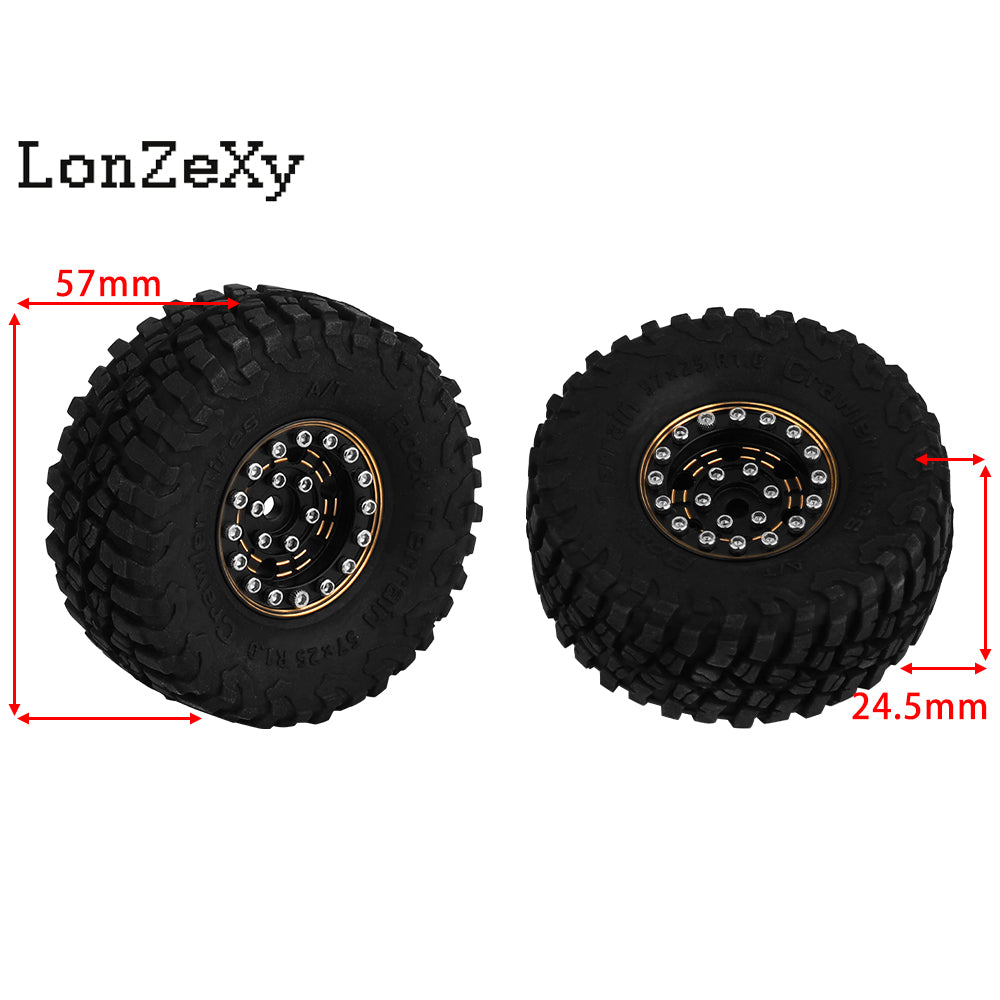 LONZEXY Wheel Tires Set Swamp Claw Mud Tires for SCX10