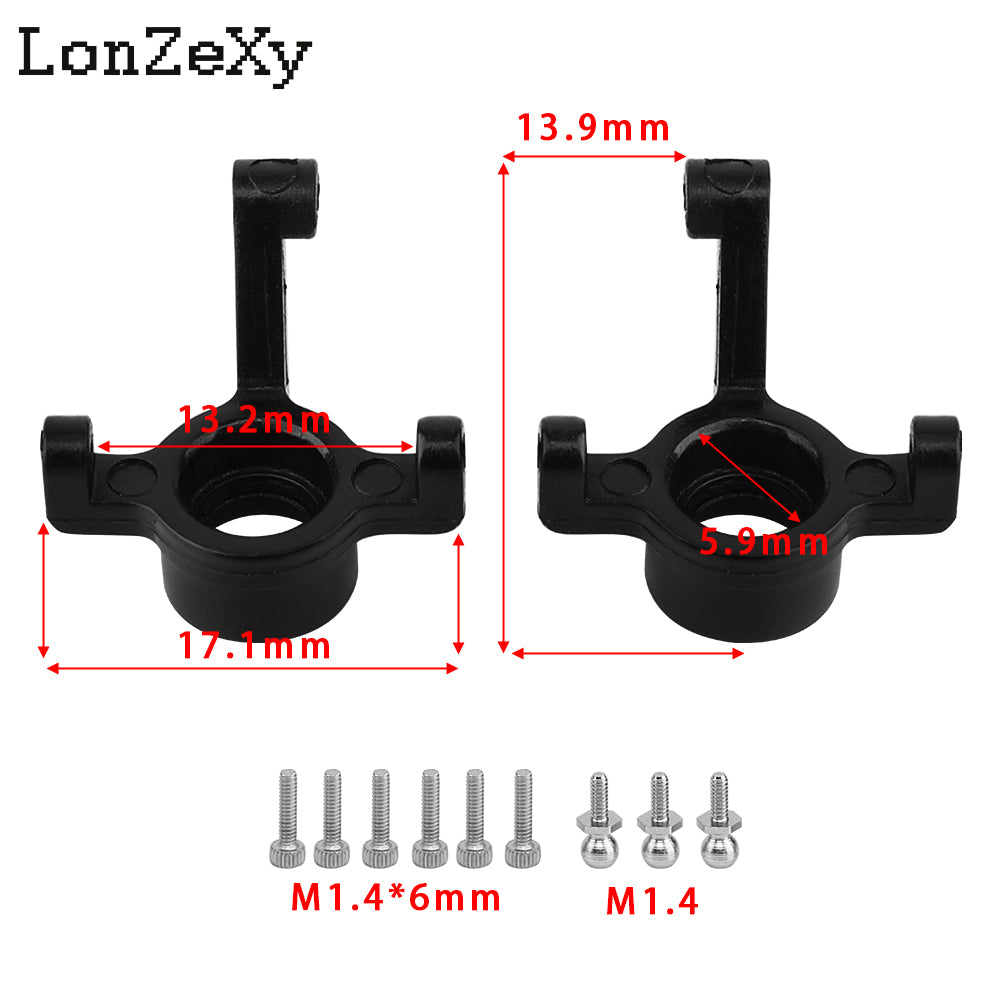 Lonzexy  Aluminum Front Steering Knuckles Upgrade Set for 1/24 Losi Micro-B Micro-T 2WD RC