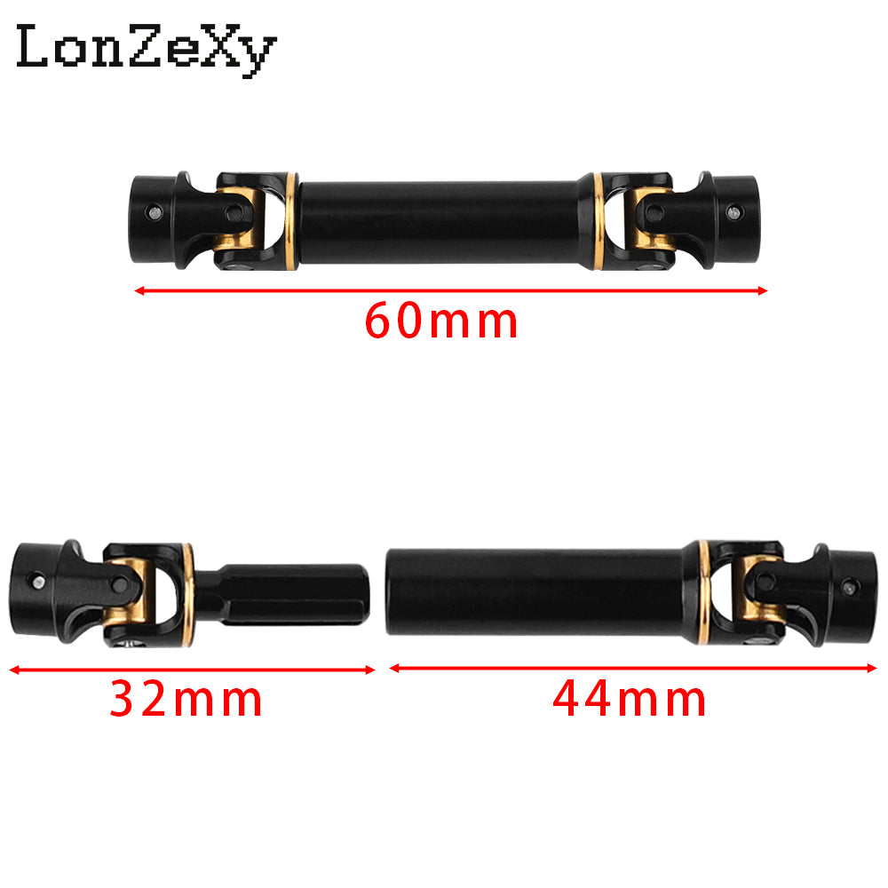 LONZEXY Black Hardened Steel Drive Shafts with D-shaped Holes for 1/18 TRX4m