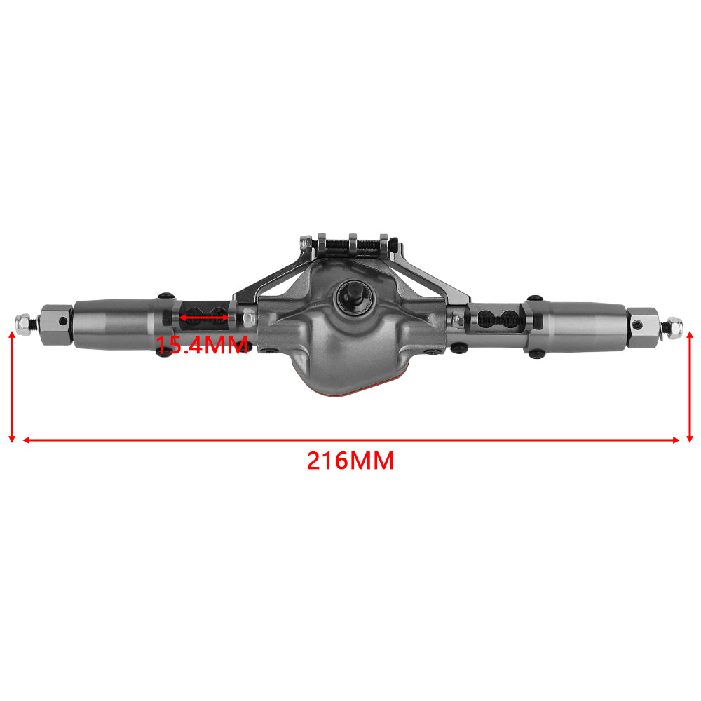 LonZeXy CNC Aluminum Front Middle Rear Axles Complete Set, 38T 13T Hardened Steel Differential Gear Axle Housing For 1/10 Axial SCX10 Gen1 RC Crawler Car Metal Upgrade Accessories