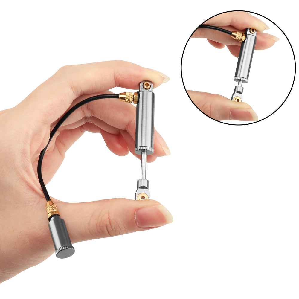 LonZeXy 4PCS Remote Reservoir Negative Pressure Shock Absorber 56/63/68/75/80mm Oil Damper For Traxxas TRX4M 1/18 RC Crawler Car Upgrade Aluminum Suspension Parts