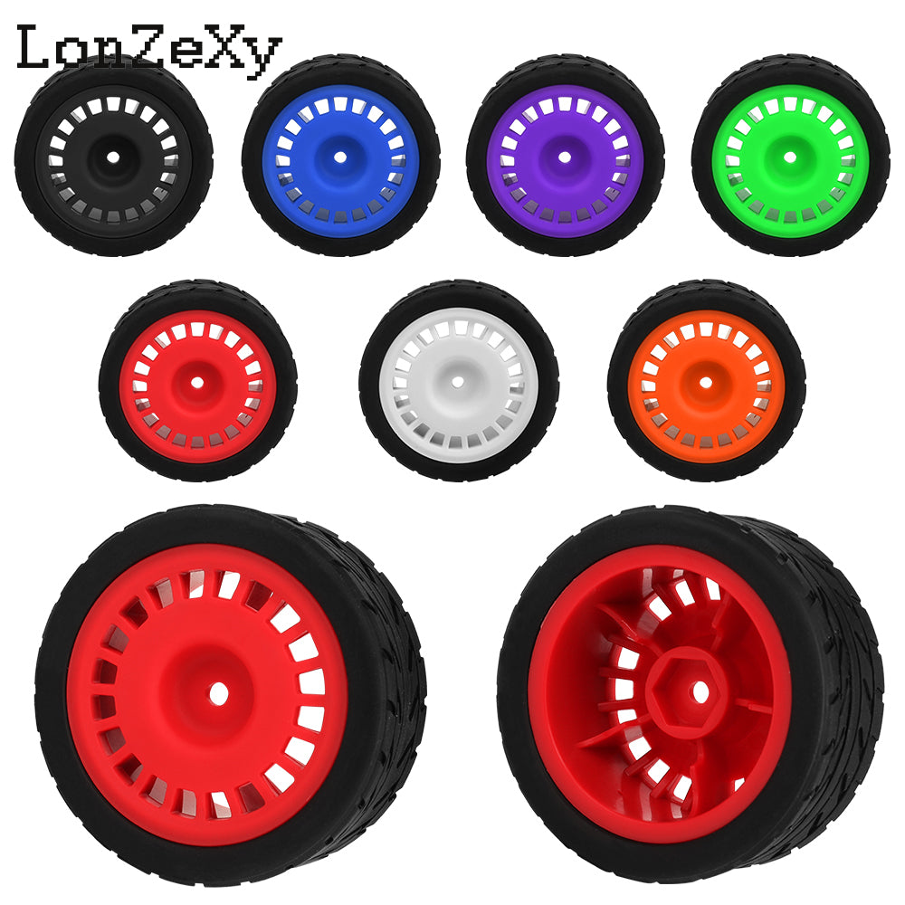 Lonzexy 1/10 Scale Hard Plastic RC Drift Tires For Traxxas 4 Tec 2.0 Tamiya TT01 XV01 Kyosho WR8 Sakura WLtoys HPI
