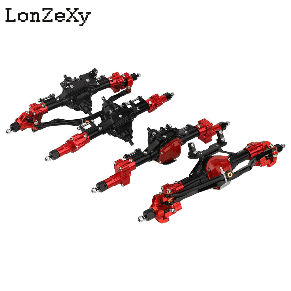 LONZEXY Metal Front Rear Axle Servo Steering Rod for SCX10 II