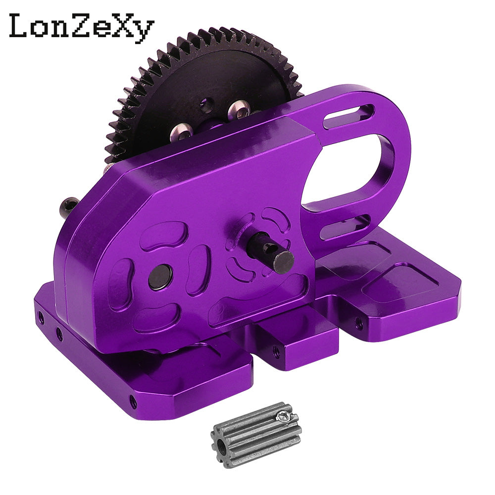 LONZEXY Transmission with Gear Skid Plate for 1/10 SCX10 I II III Capra TRX4