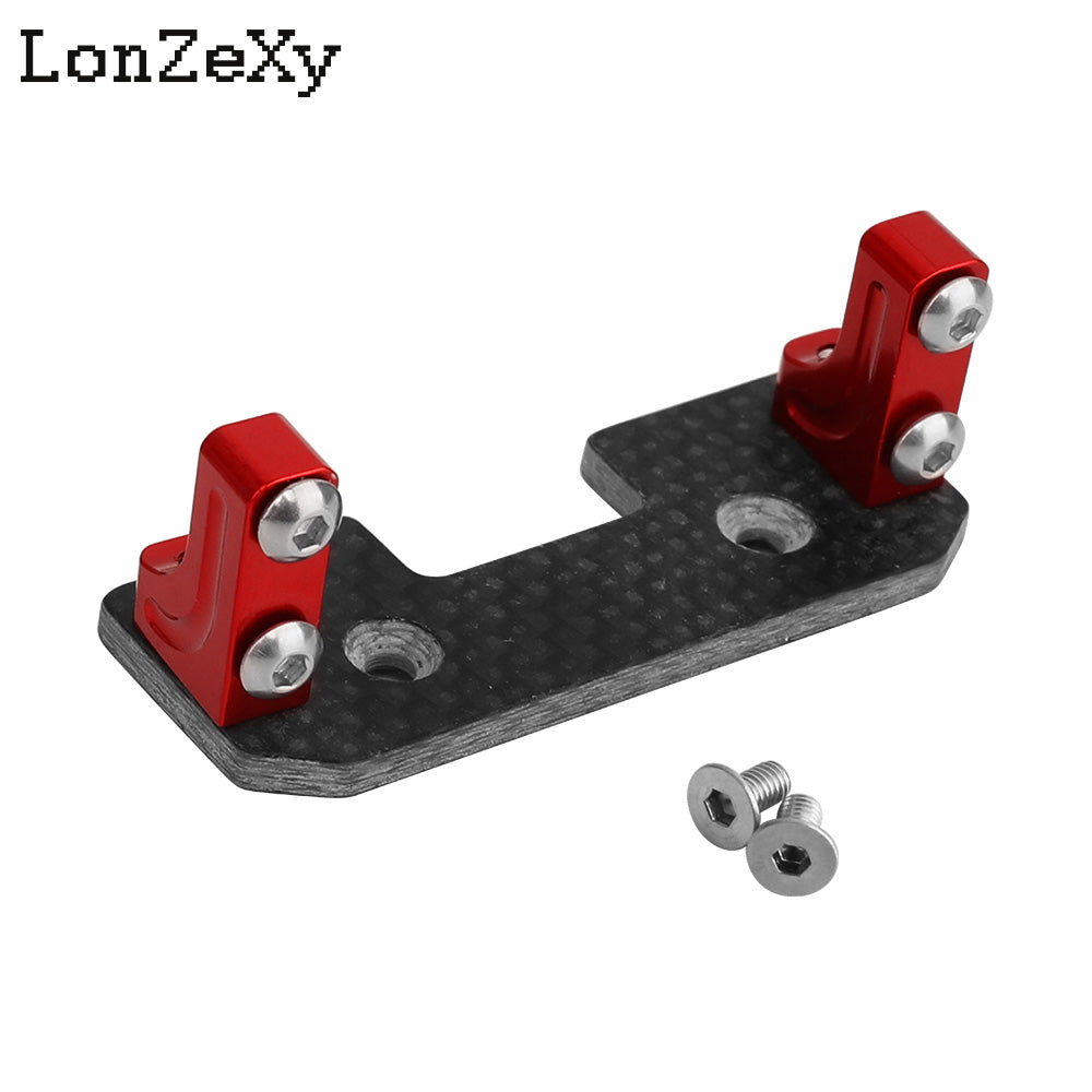 LONZEXY Aluminum Alloy Servo Mount + Carbon Fiber for SCX10