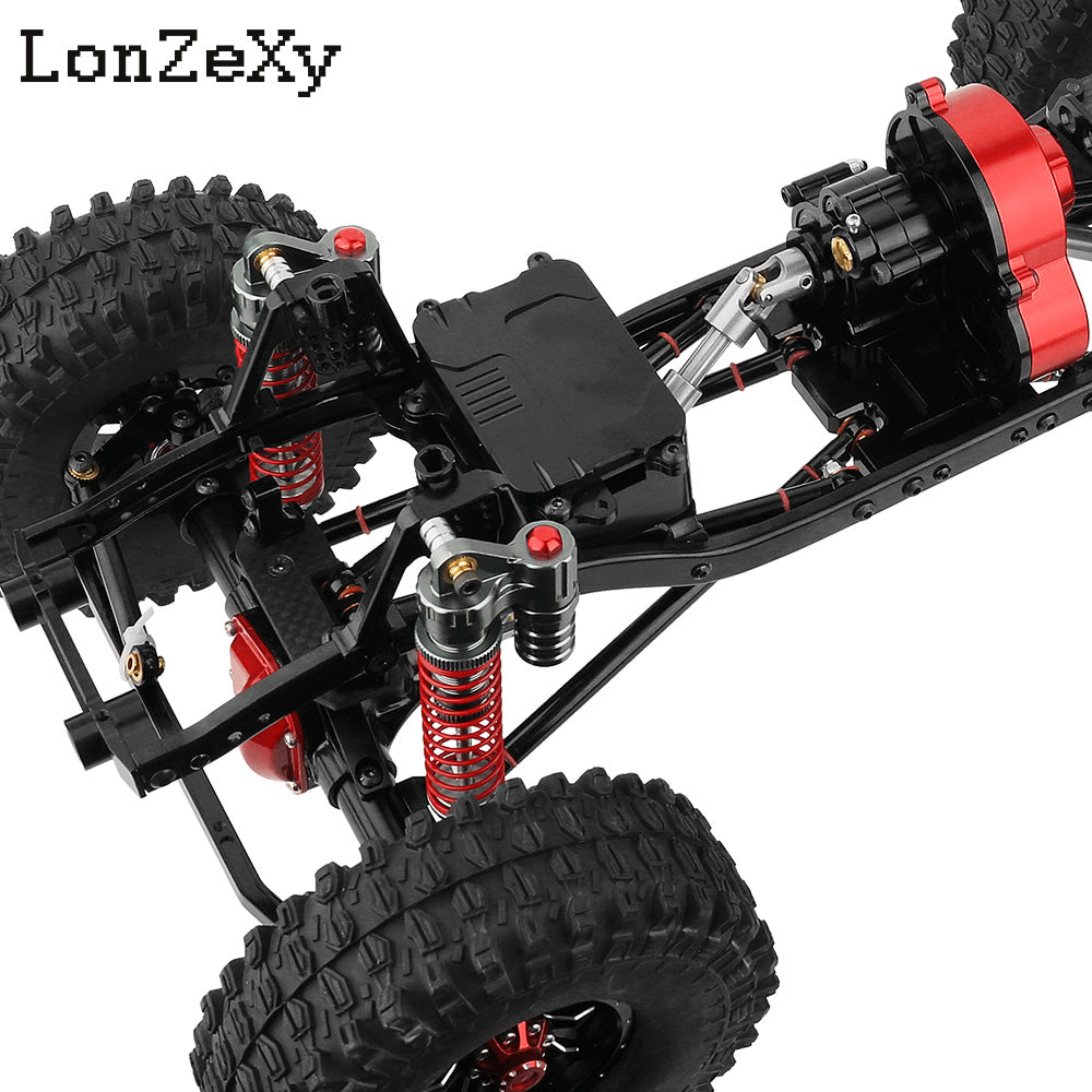 LONZEXY Wheelbase 450mm  6x6 Frame Set +Transmission Front Middle Rear Axle for SCX10