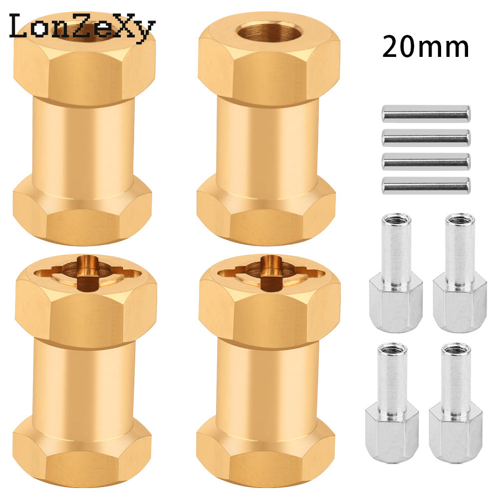 LONZEXY Wheel Hex Drive Adapter for SCX10 (4PCS)