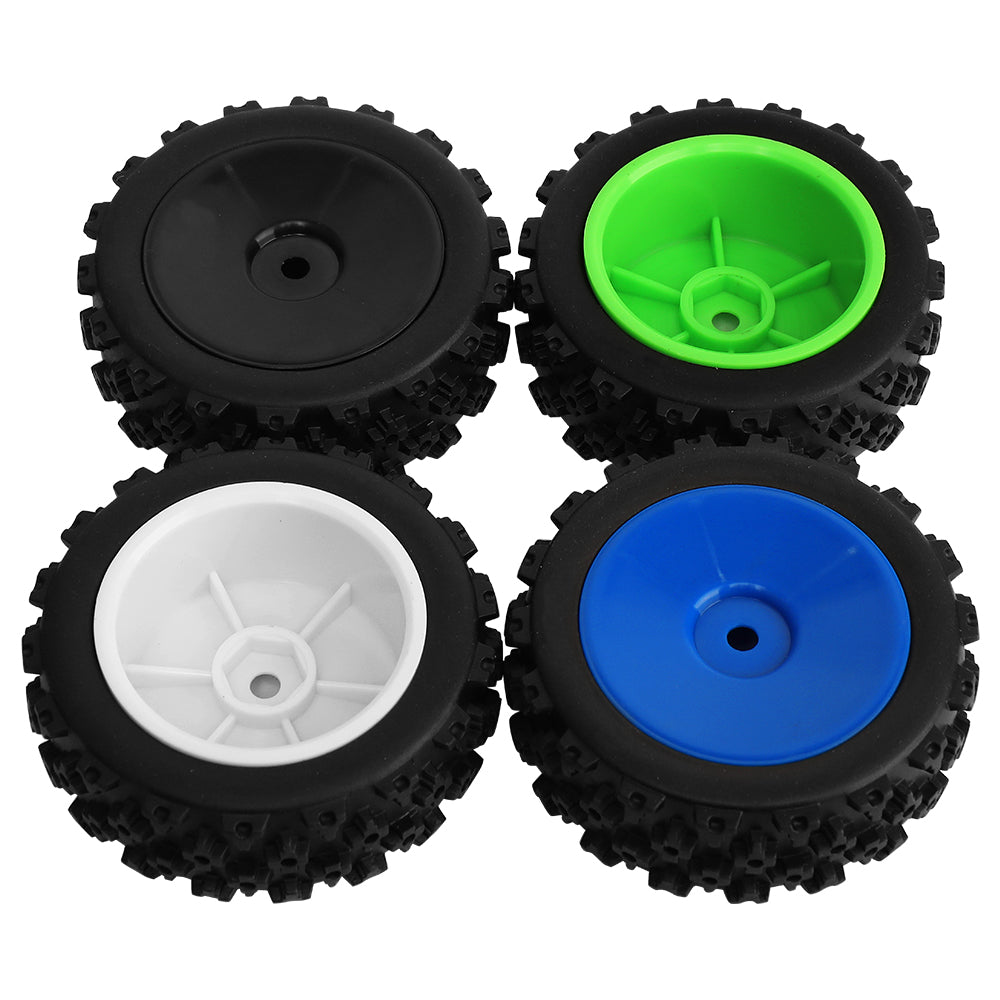 1/10 RC Off-Road Buggy Wheels 72.4g Knobby All-Terrain Rubber Tires Multi Color Rim RC Car Upgrade Parts