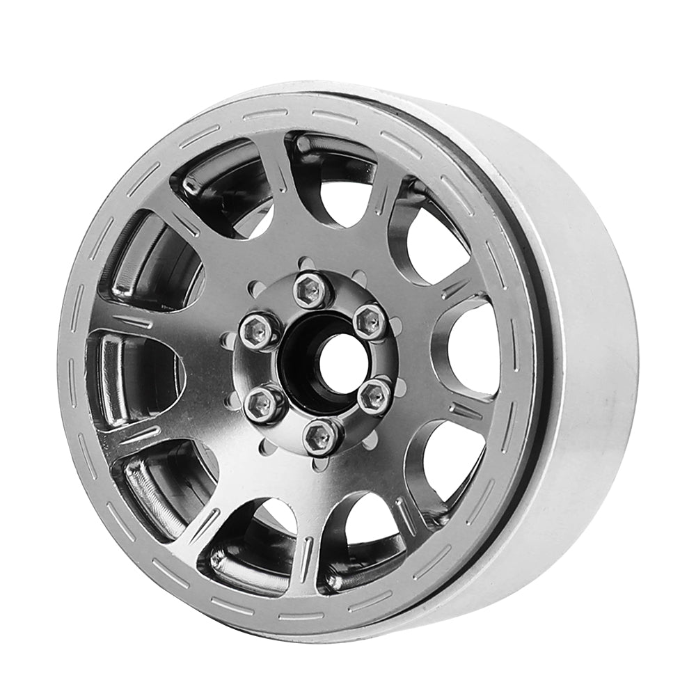 LonZeXy 2.2 Inch CNC Aluminum Beadlock Wheel Rims 97.7g For 1/10 RC Crawler, Replacement Wheel Hub For SCX10 TRX4